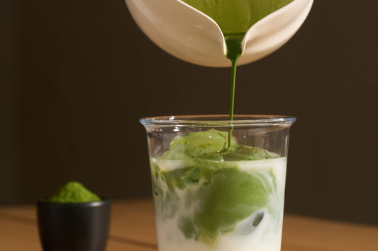 preparation d'un matcha latte