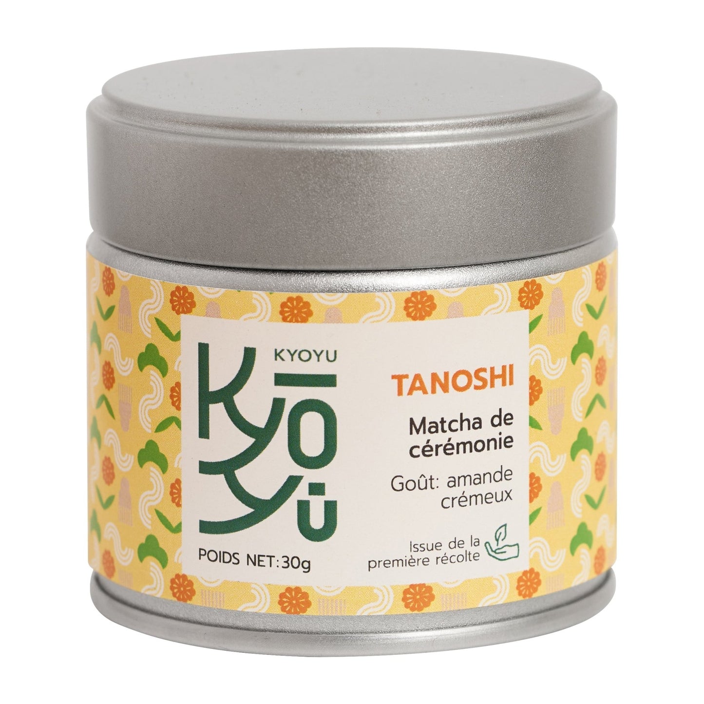 Kyoyu matcha Tanoshi sur fond blanc